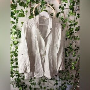 Christian Siriano White Blazer Classic Lapel Structured